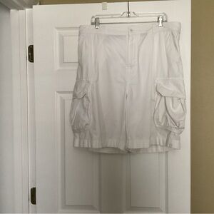 Men’s White Cargo Shorts